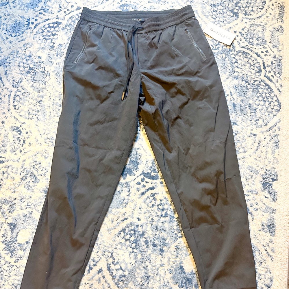 Athleta woman’s Black Trekkie track Pants NEW Large